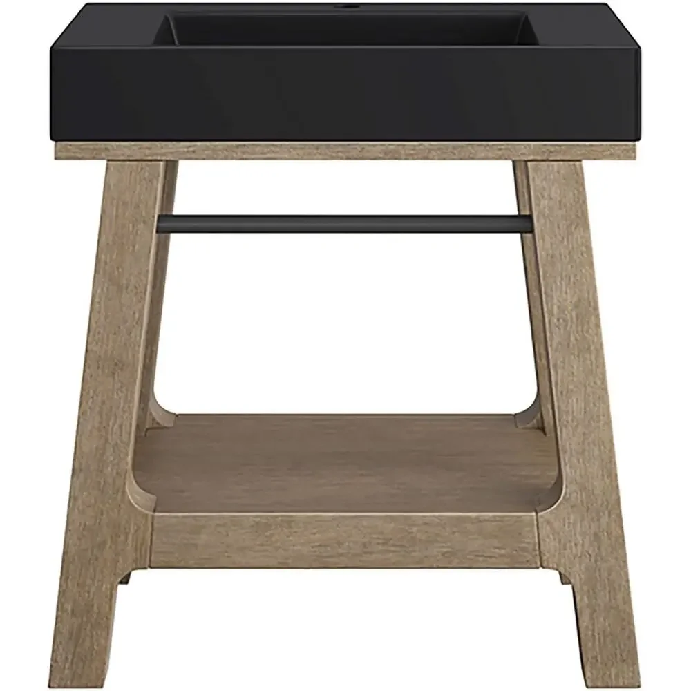 James Martin Vanities CS 31.5 BM Rectangular - Stone composite Sink Black New